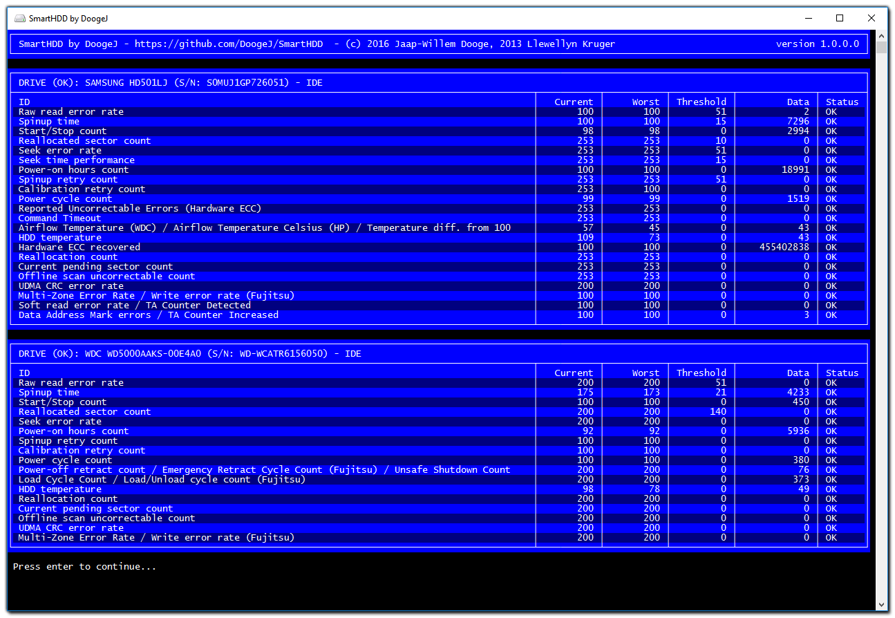 SmartHDD screenshot Alt text